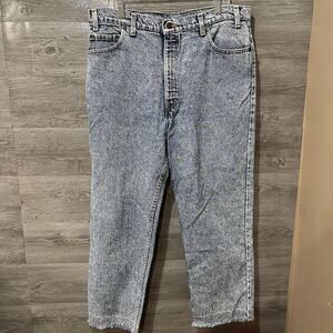 Vintage Levis 540 Jeans Denim Size W: 38” L:29” Stone / Acid Wash Raw Hem
